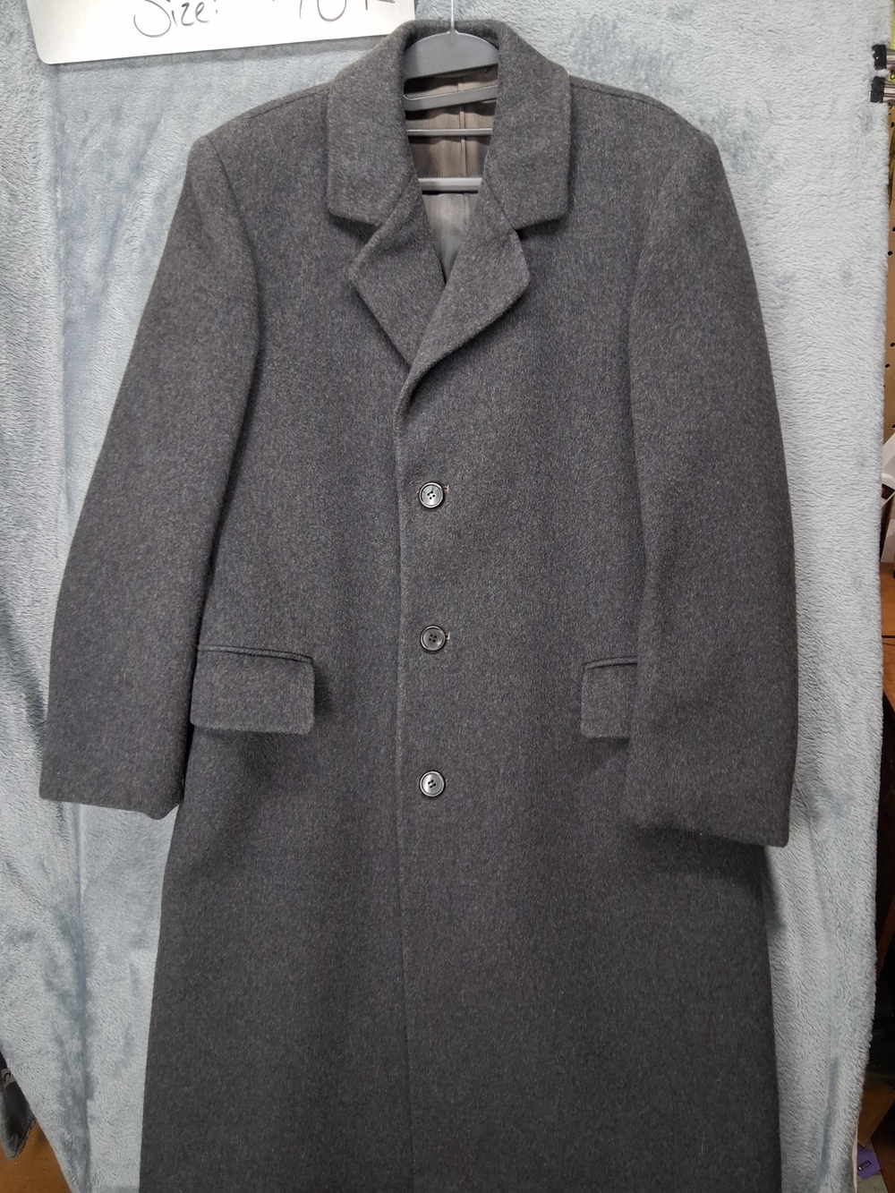Men's Rudolpho Classic Grey Wool & Cashmere Overcoat - Timeless Formal Topcoat